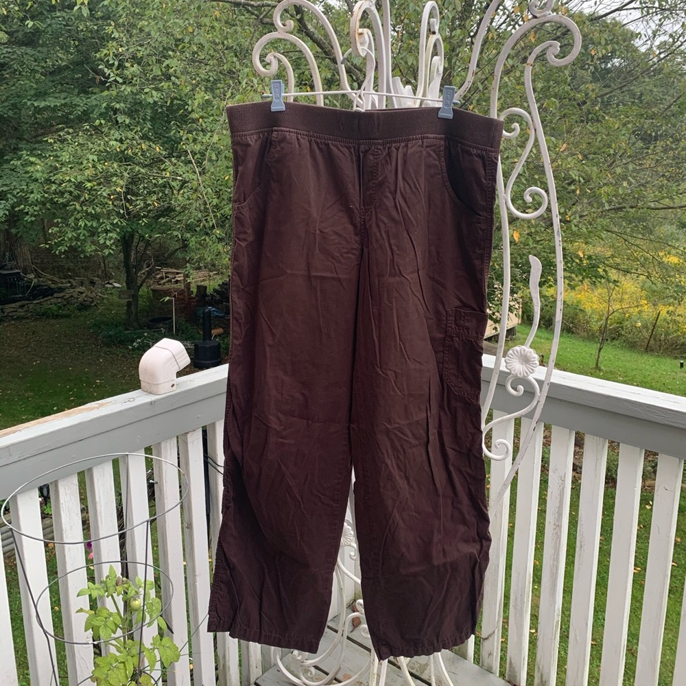 Size 12 Faded Glory Brown Scrub Bottoms Pants